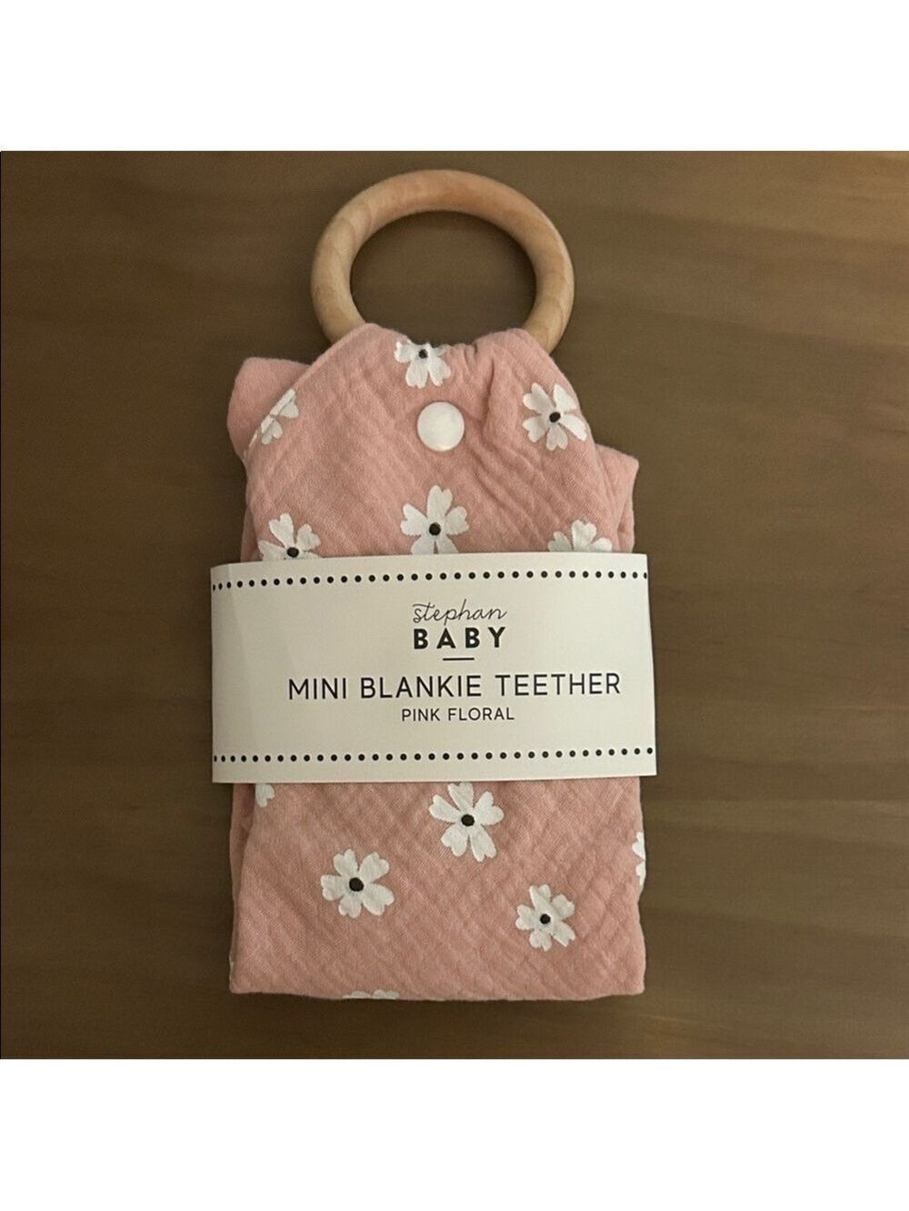 Stephan Baby Pink Floral Teething Blankie